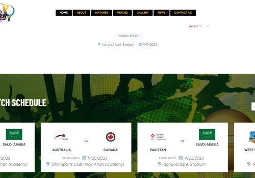 Over 40's World Cup Website