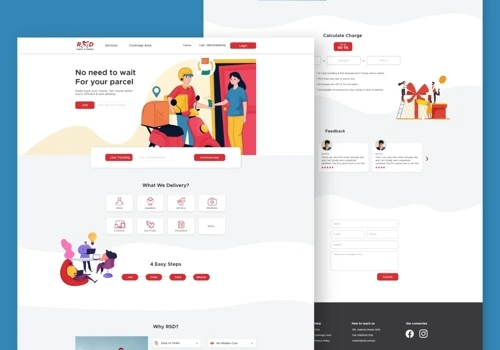 Courier Delivery company website Portal