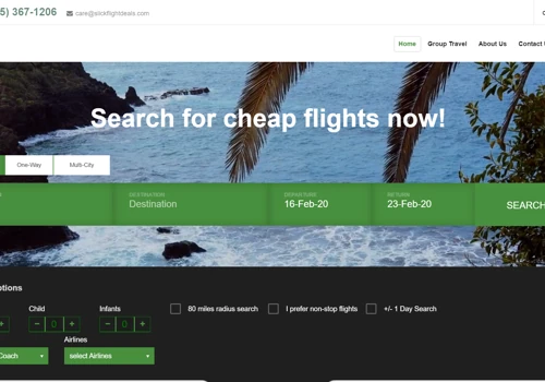 Online Travel agency website