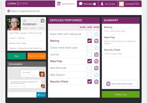 Lumacare Home Visit Application