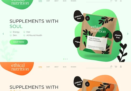 UI Design for Hero Banner – Nutrition Supplements
