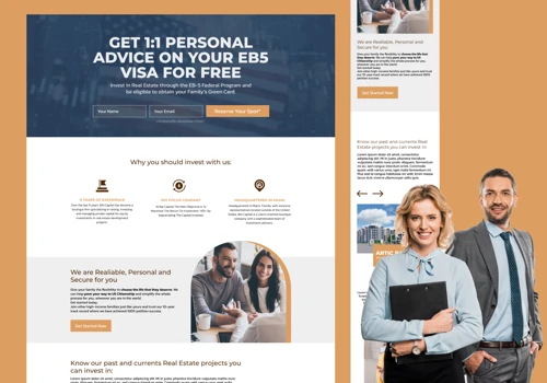 Landing Page - Investor Project