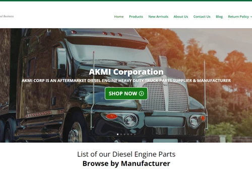 Ecommerce Website Design for Truck Parts Supplier