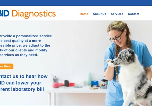 Web Design for a Veterinary Laboratory
