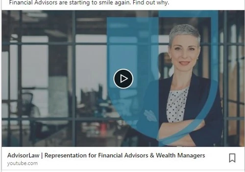 LinkedIn Video Post - AdvisorLaw