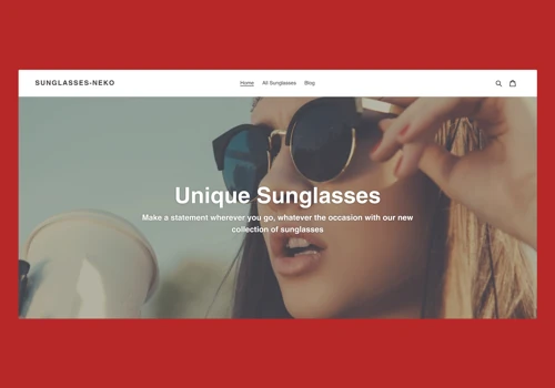 eCommerce Website (Sunglasses)