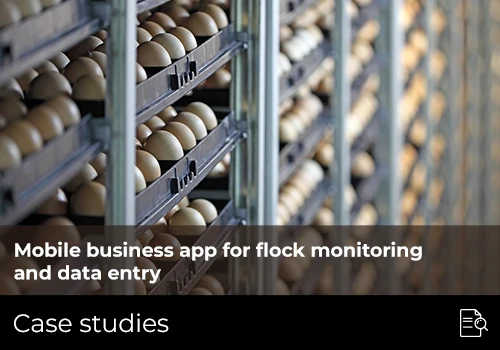 Mobile business app for flock monitoring and data