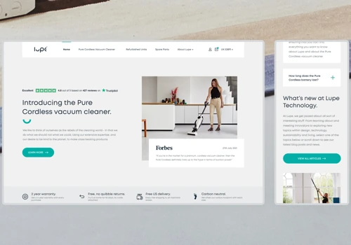 Lupe: Custom Shopify store design & build