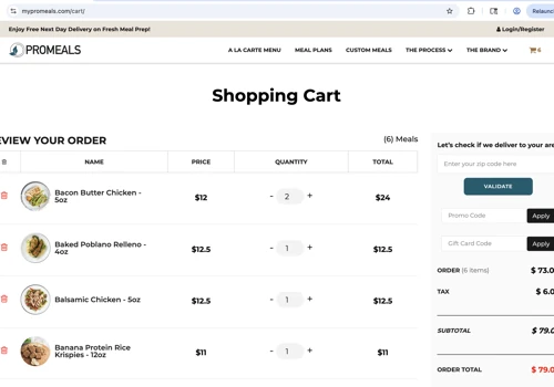 MyProMeals – Nationwide Meal Prep E-Commerce SEO