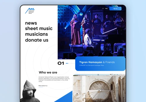 Armenian National Music - Website Design