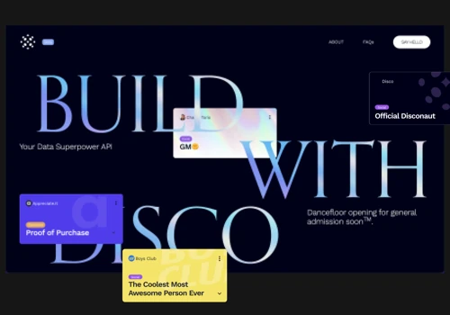 Disco: Web design + No-code + Creative code