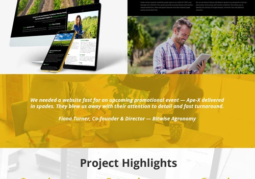 Website content for IoT innovator to showcase their solutions