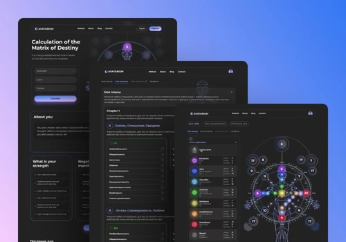 Web design for Avatarium