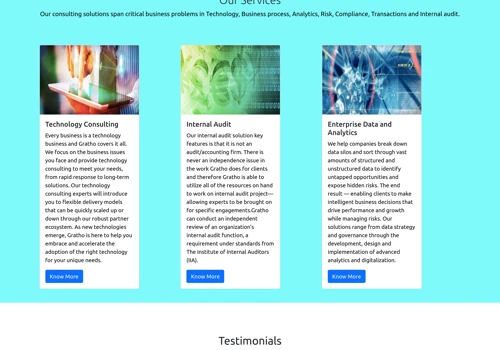 Gratho Consulting Website