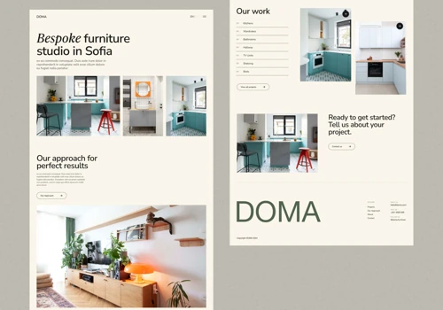 Website for Bespoke Furniture Studio