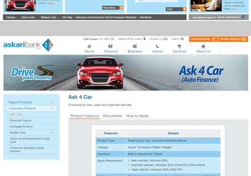 Askari Bank - Website Design/Development & SEO