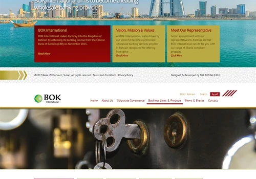 Bank of Khartoum Web Design/Development & SEO