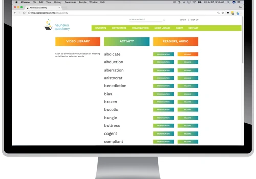 Learning Management System (LMS) for adolescent and adult learners