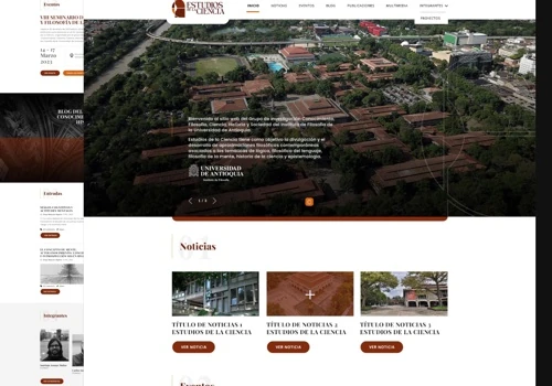 Informative web page of academic production