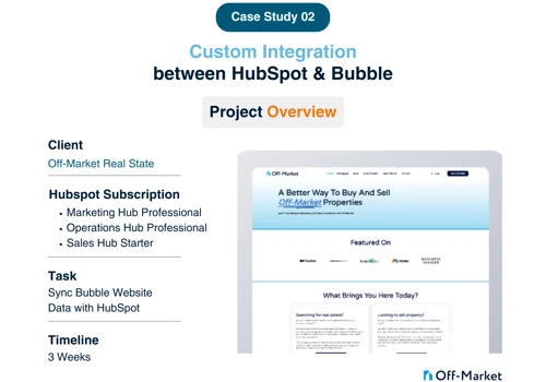 Custom Integration between HubSpot & Bubble