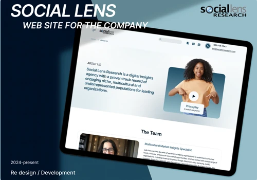 Social Lens Research (Digital Agency website)