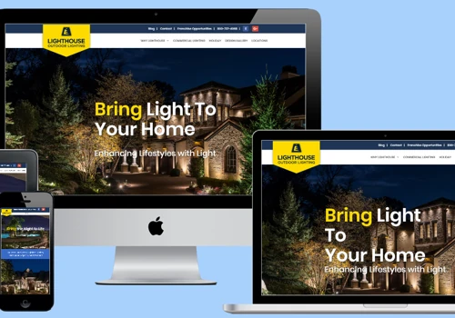 Custom website development for manufacturer of Landscape lighting equipment