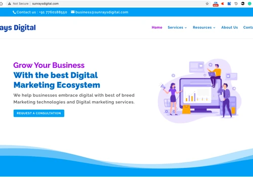 Web development for a IT company