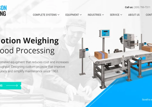 Website design and development for industrial manufacturing company