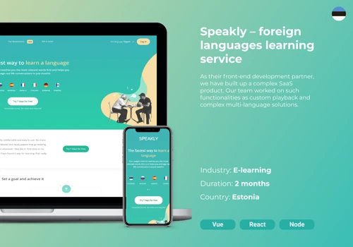 Speakly – foreign languages learning service