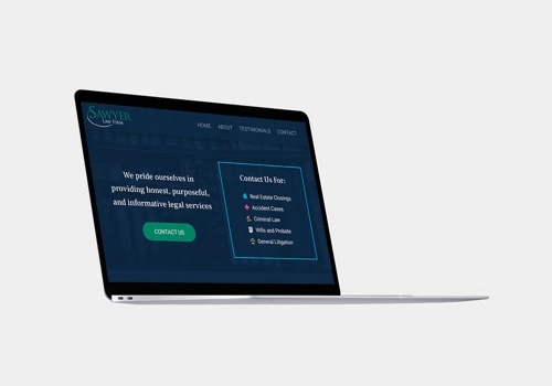 One-page Website Designed for Sawyer Law Firm