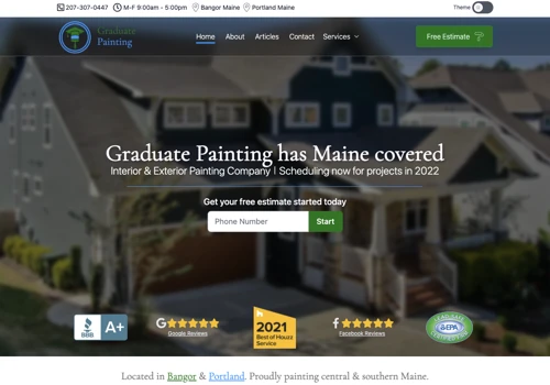 Graduate Painting Website, SEO, & CPC Ads
