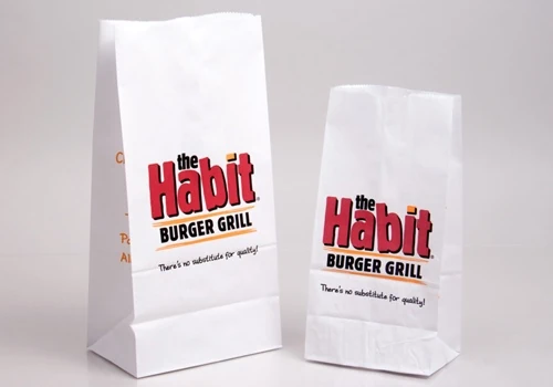 Custom paper SOS fast food to-go bags