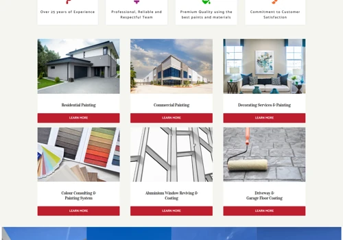 Website Design - A1 Central Painting