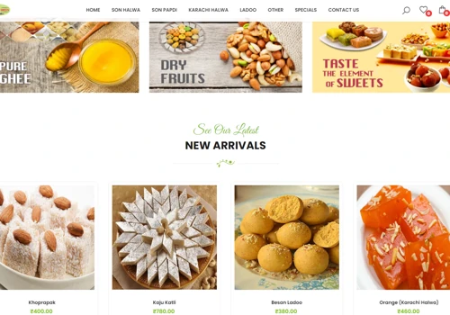 E-Commerce site of 100 years old sweet shop