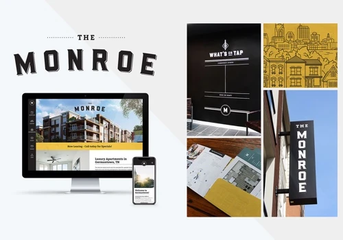 The Monroe: Naming, Branding, Website, Marketing Materials,