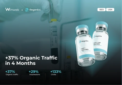 SEO for Regenics: +37% organic traffic in 4 months