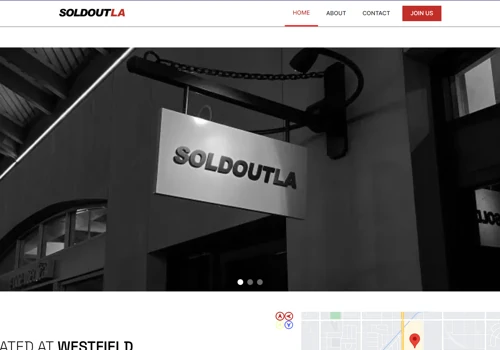 Sold Out LA Website Design and Dev