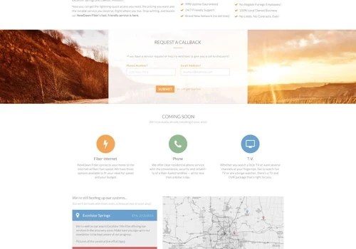 NewDawn Fiber Website