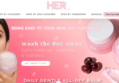 E-commerce development for a beauty brand
