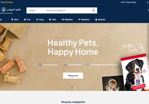 E-commerce development for UAE's oldest pet shop
