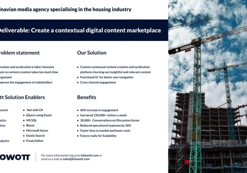 Developing a Digital Content Marketplace for Scandinavian Housing industry