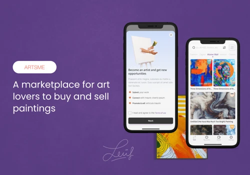 Artsme : mobile app UI/UX design
