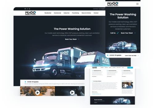 H2GO Mobile Wash - Web Design, Strategy and Ads.