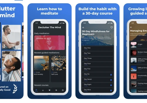 Declutter the mind - a Meditation app