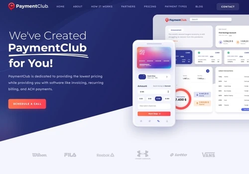 Payment Club Website Design