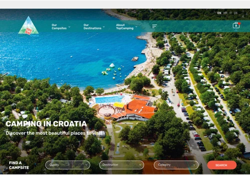 Top Camping web development