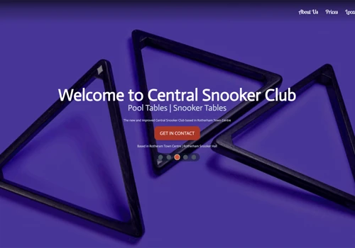Central Snooker Club Website