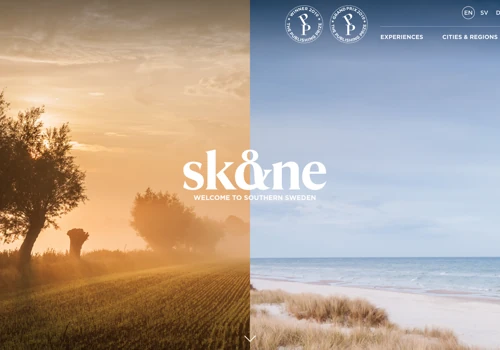 Award winning web design - Visit Skåne