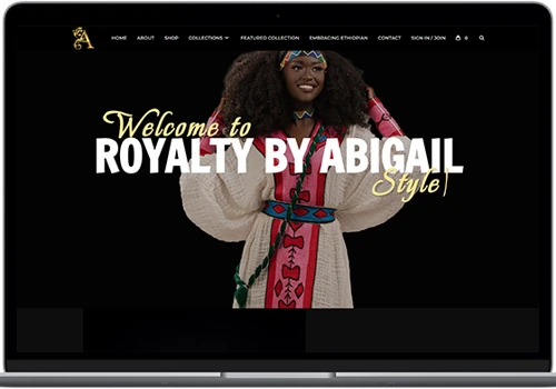 Website design for Royalty by Abigail