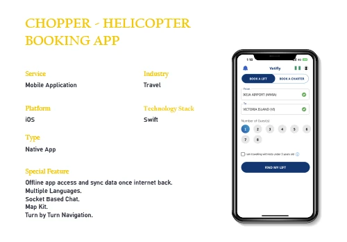 Chopper Helicopter Booking App